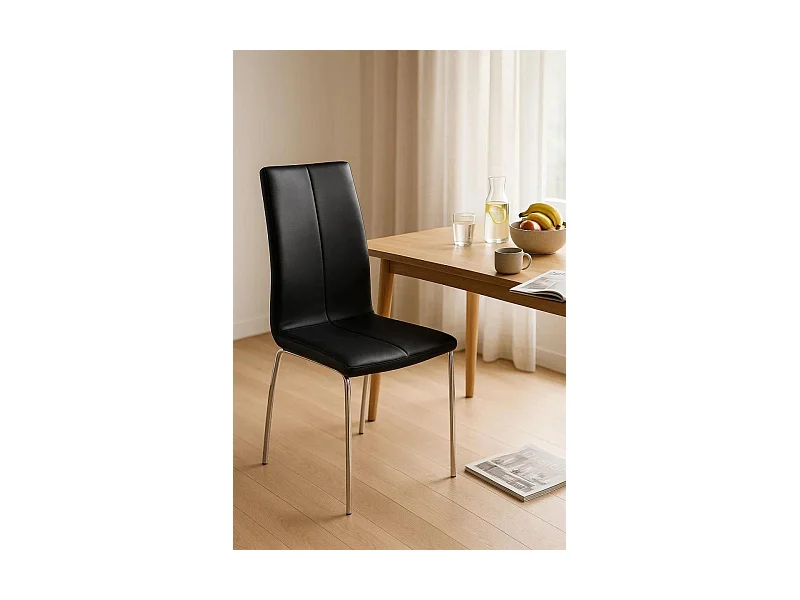 Sillas Comedor - Silla Humi Polipiel - Negro