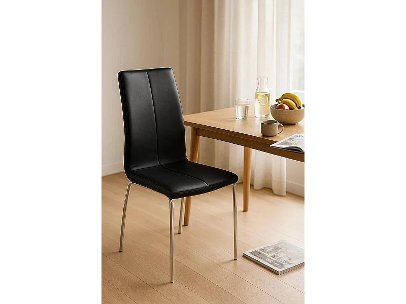 Sillas Comedor - Silla Humi Polipiel - Negro