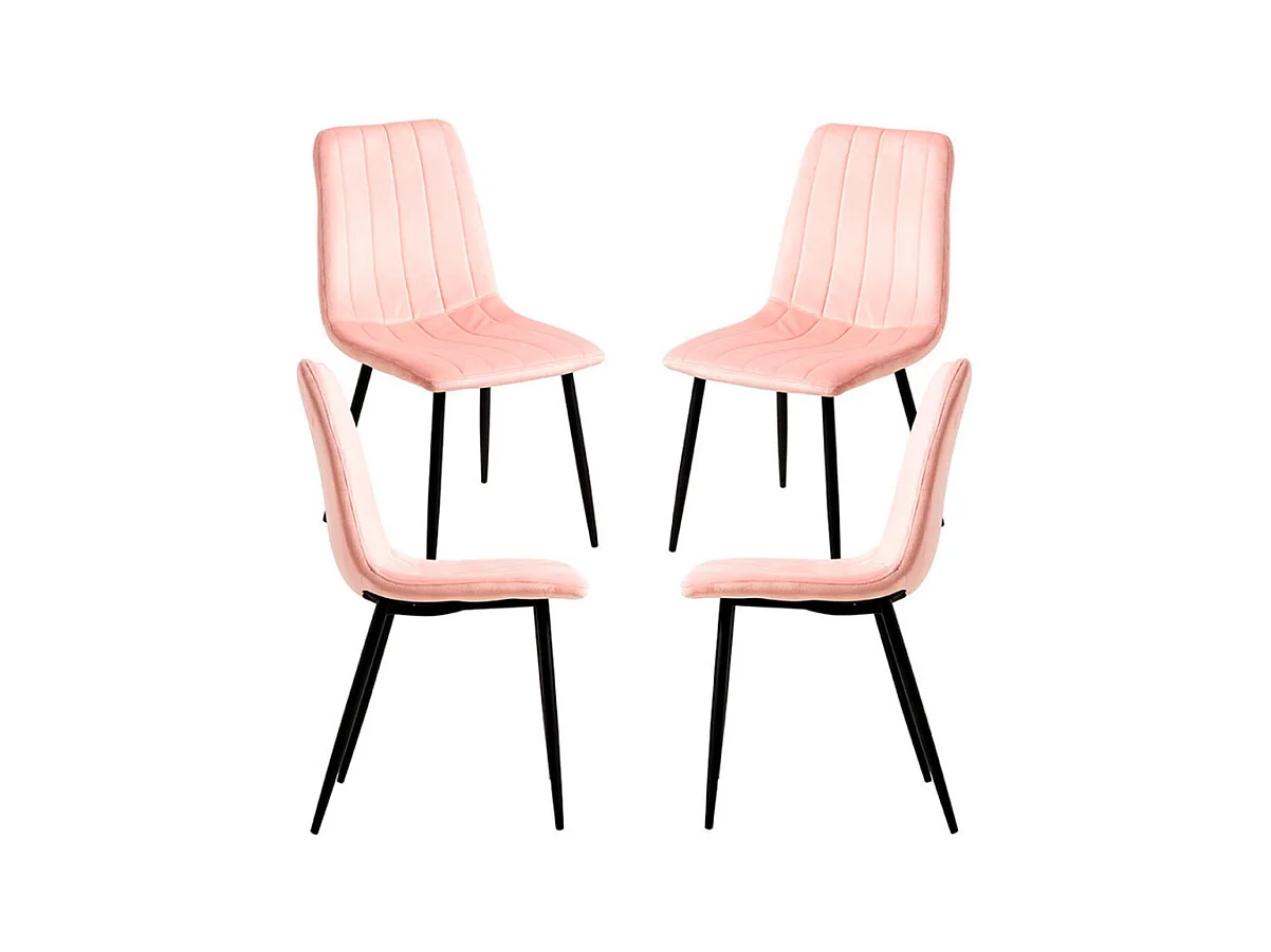 Packs Sillas Comedor - Pack 4 Sillas Liny Terciopelo - Rosa
