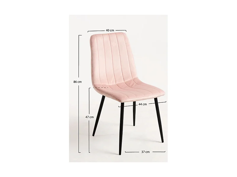 Packs Sillas Comedor - Pack 4 Sillas Liny Terciopelo - Rosa