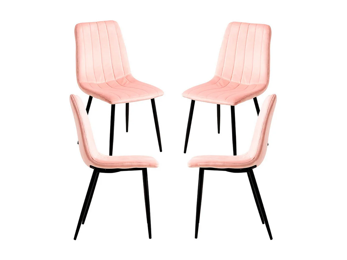 Packs Sillas Comedor - Pack 4 Sillas Liny Terciopelo - Rosa