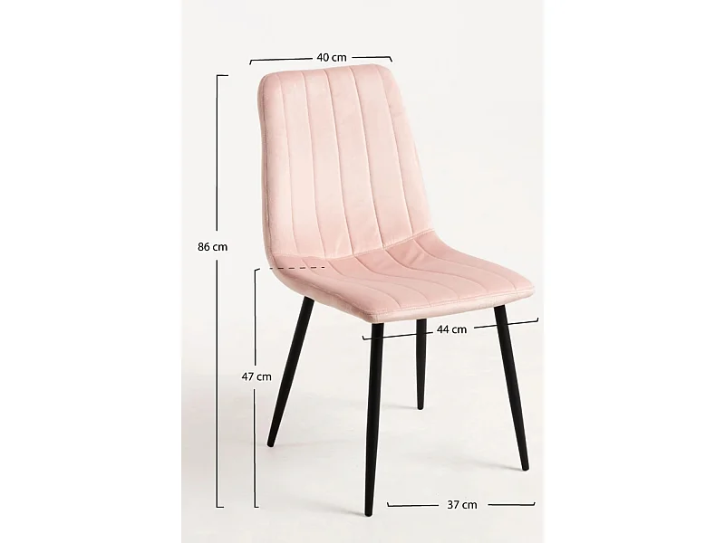 Packs Sillas Comedor - Pack 4 Sillas Liny Terciopelo - Rosa