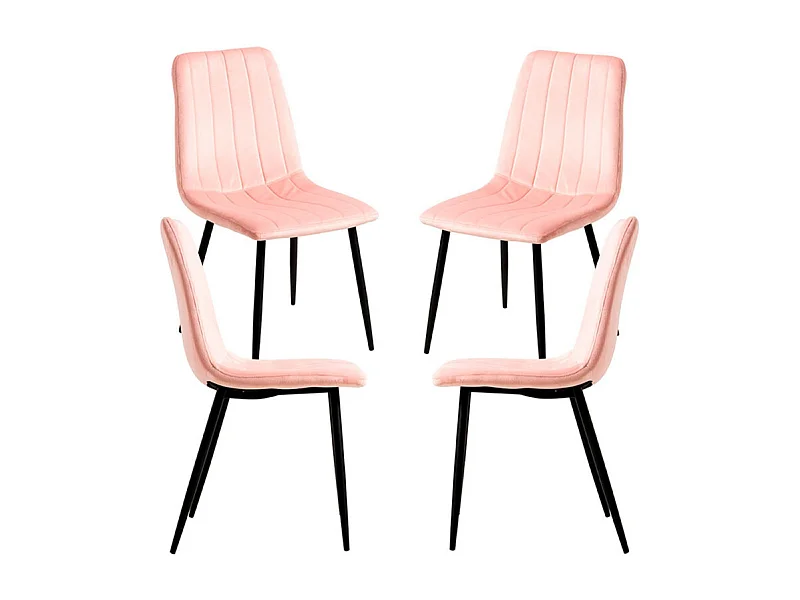 Packs Sillas Comedor - Pack 4 Sillas Liny Terciopelo - Rosa