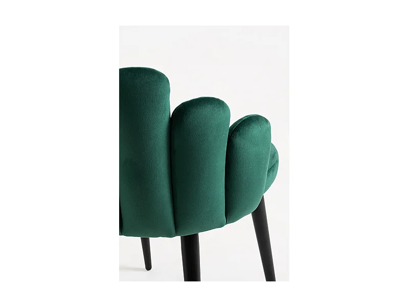 Packs Sillas Comedor - Pack 2 Sillas Hand Terciopelo Patas Negras - Verde