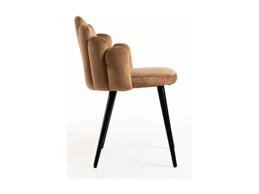 Packs Sillas Comedor - Pack 2 Sillas Hand Terciopelo Patas Negras - Marrón