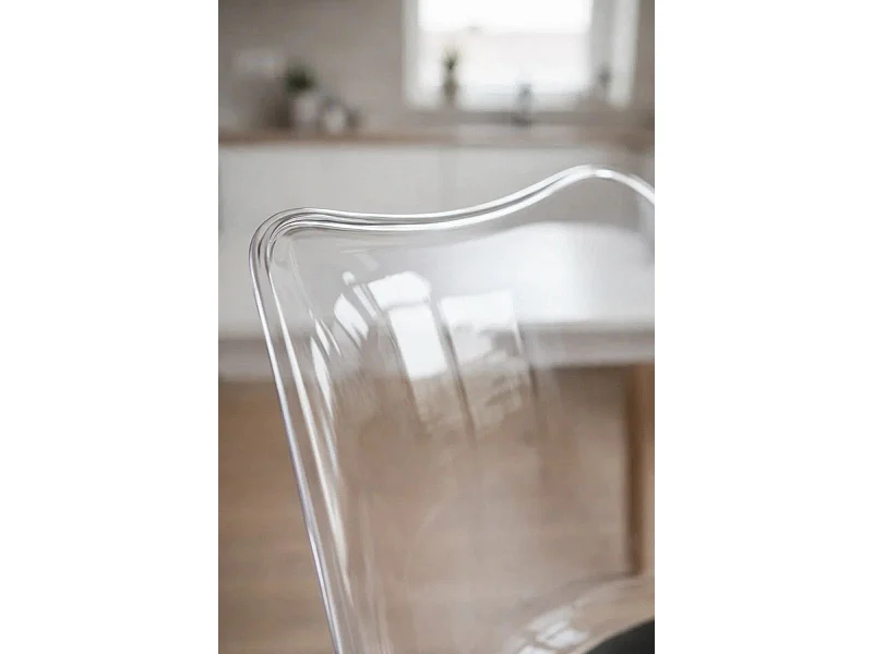 Sillas Comedor - Silla Synk Transparente Asiento - Negro