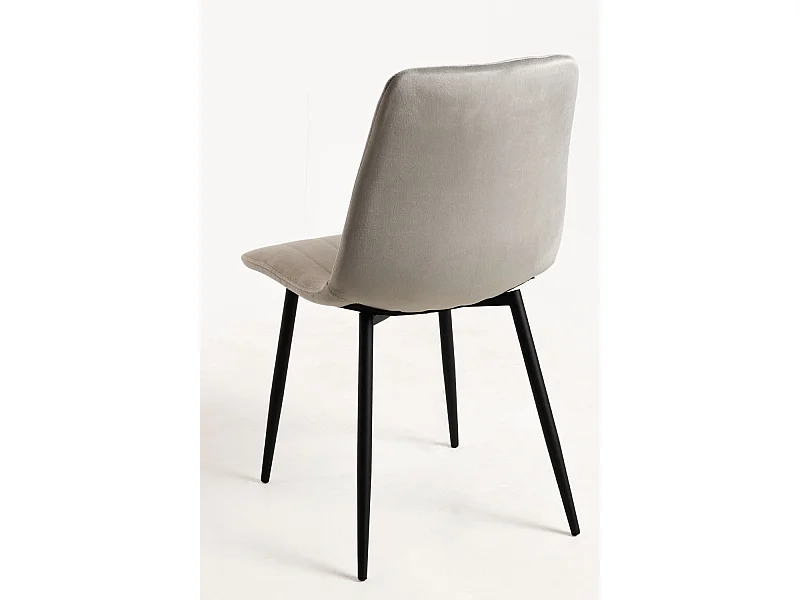Packs Sillas Comedor - Pack 4 Sillas Liny Terciopelo - Gris claro