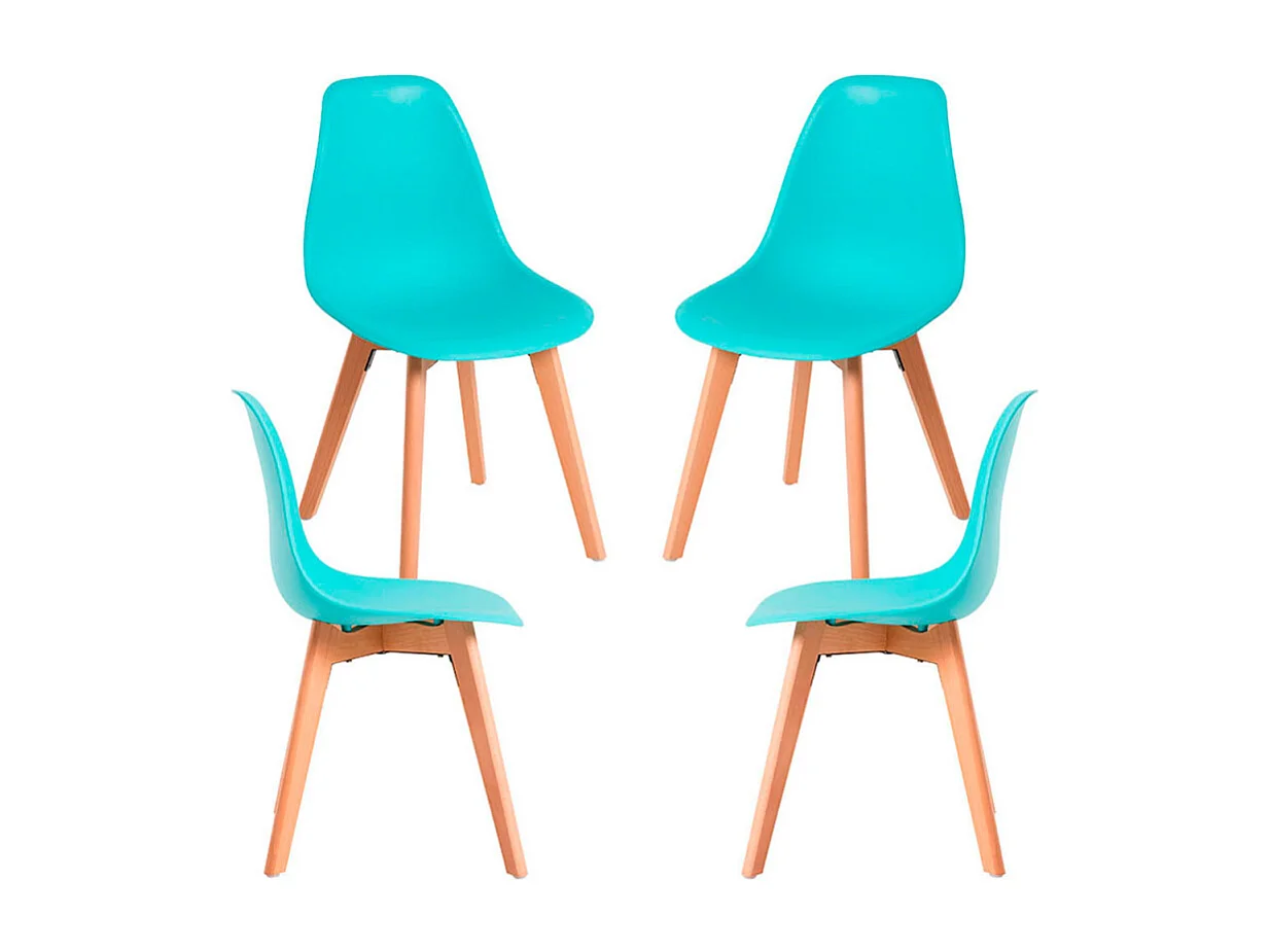 Packs Sillas Comedor - Pack 4 Sillas Kelen - Aguamarina