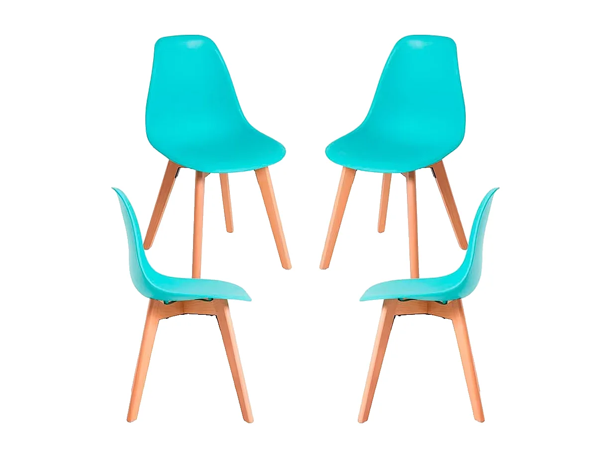 Packs Sillas Comedor - Pack 4 Sillas Kelen - Aguamarina