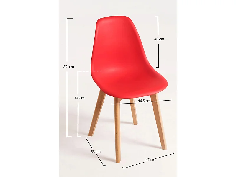 Packs Sillas Comedor - Pack 4 Sillas Kelen - Rojo