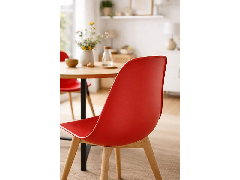 Packs Sillas Comedor - Pack 4 Sillas Kelen - Rojo