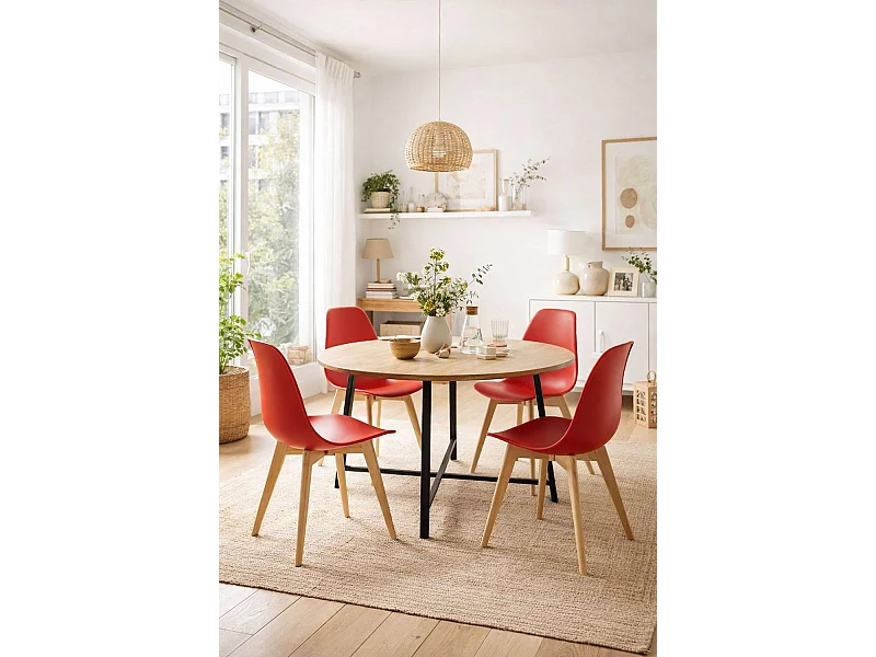 Packs Sillas Comedor - Pack 4 Sillas Kelen - Rojo