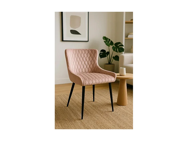 Sillas Comedor - Silla Sanda Terciopelo - Rosa