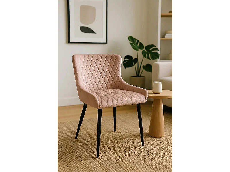 Sillas Comedor - Silla Sanda Terciopelo - Rosa