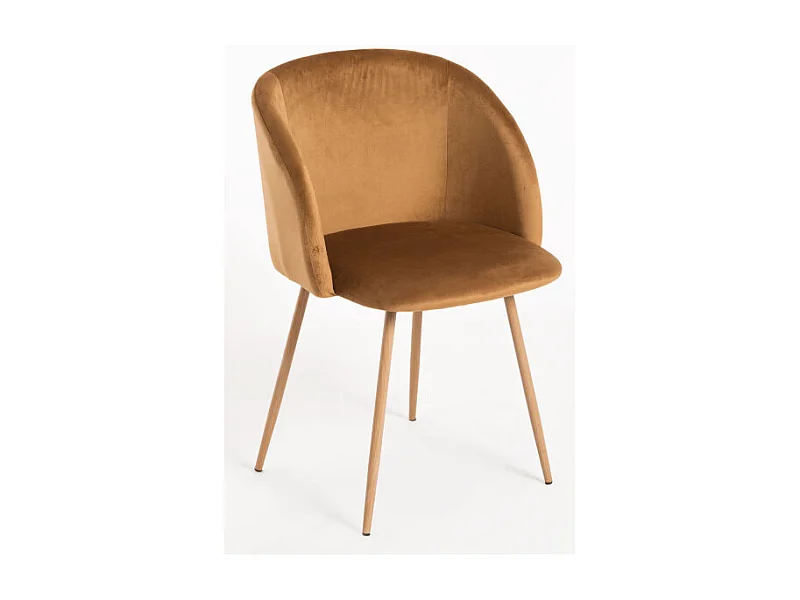 Sillas Comedor - Silla Velt Terciopelo - Marrón