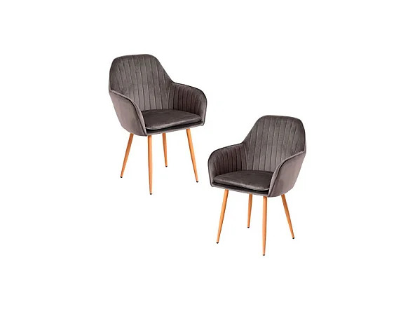 Packs Sillas Comedor - Pack 2 Sillas Chic - Gris oscuro