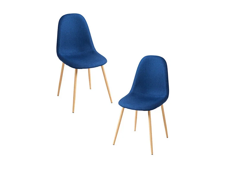 Packs Sillas Comedor - Pack 2 Sillas Teok Tela - Azul
