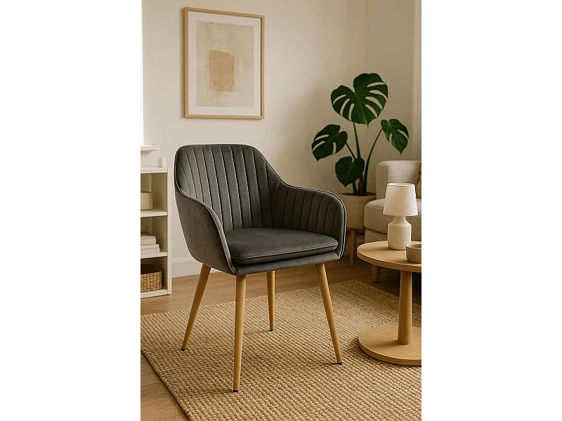 Sillas Comedor - Silla Chic - Gris oscuro