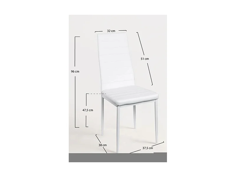 Packs Sillas Comedor - Pack 4 Sillas Lauter Polipiel - Blanco