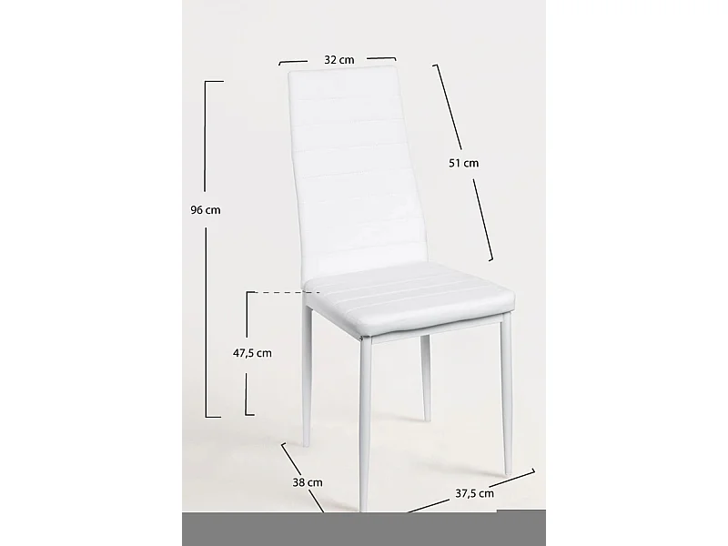 Packs Sillas Comedor - Pack 4 Sillas Lauter Polipiel - Blanco