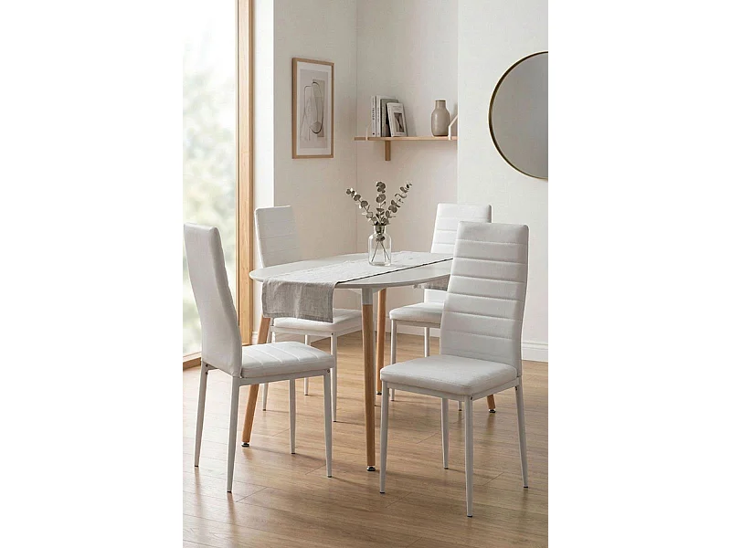 Packs Sillas Comedor - Pack 4 Sillas Lauter Polipiel - Blanco