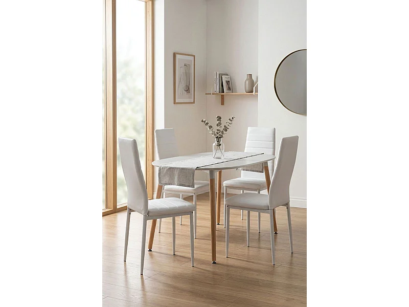 Packs Sillas Comedor - Pack 4 Sillas Lauter Polipiel - Blanco