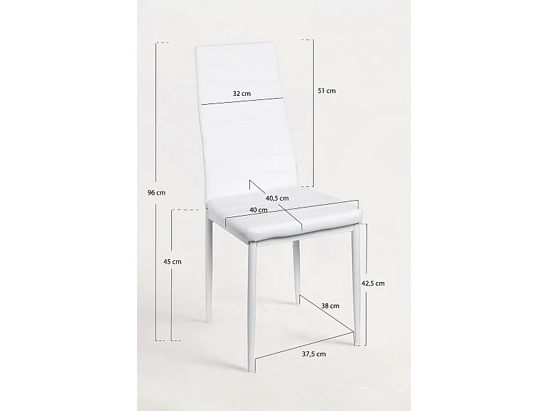 Packs Sillas Comedor - Pack 4 Sillas Lauter Polipiel - Blanco