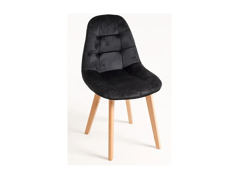 Sillas Comedor - Silla Kelen Terciopelo - Negro