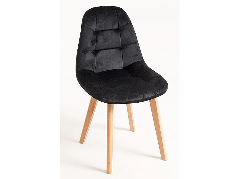Sillas Comedor - Silla Kelen Terciopelo - Negro