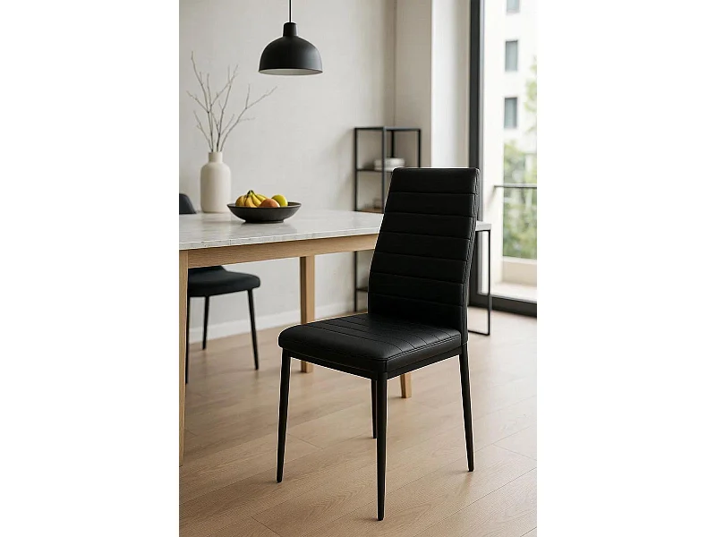 Packs Sillas Comedor - Pack 4 Sillas Lauter Polipiel - Negro