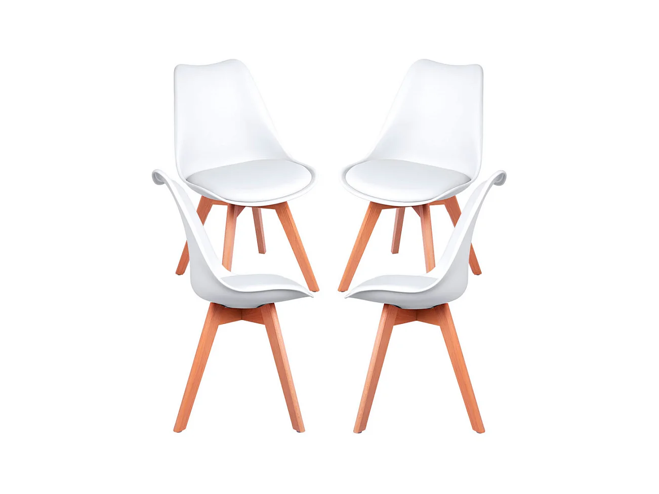 Packs Sillas Comedor - Pack 4 Sillas Synk Basic - Blanco