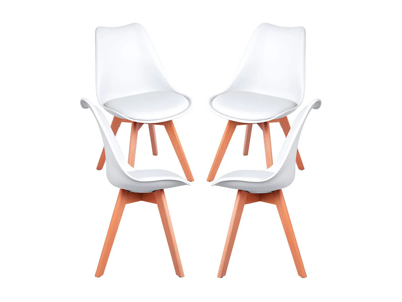 Packs Sillas Comedor - Pack 4 Sillas Synk Basic - Blanco