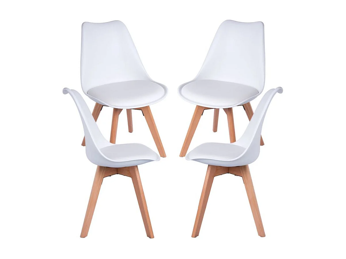Packs Sillas Comedor - Pack 4 Sillas Synk Basic - Blanco