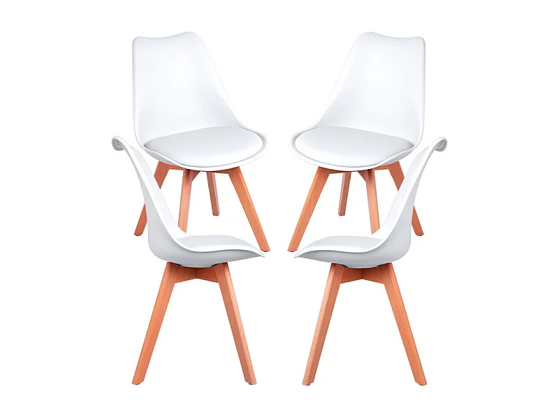 Packs Sillas Comedor - Pack 4 Sillas Synk Basic - Blanco