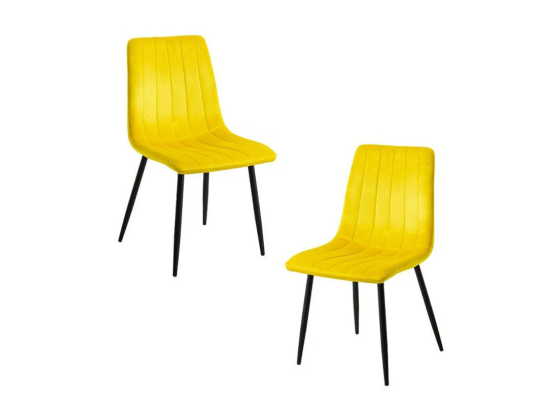 Packs Sillas Comedor - Pack 2 Sillas Liny Terciopelo - Amarillo