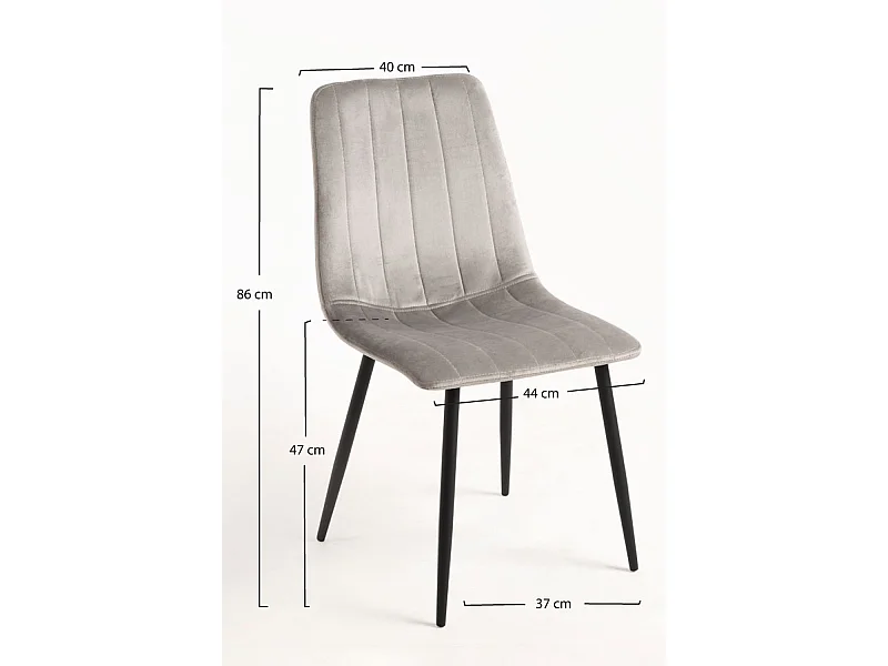 Sillas Comedor - Silla Liny Terciopelo - Mostaza
