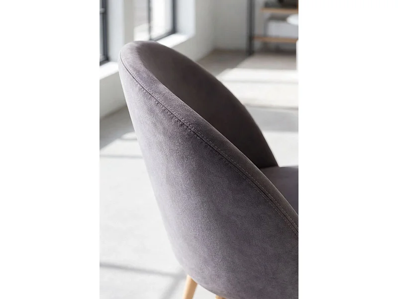 Packs Sillas Comedor - Pack 4 Sillas Vint Terciopelo - Gris oscuro