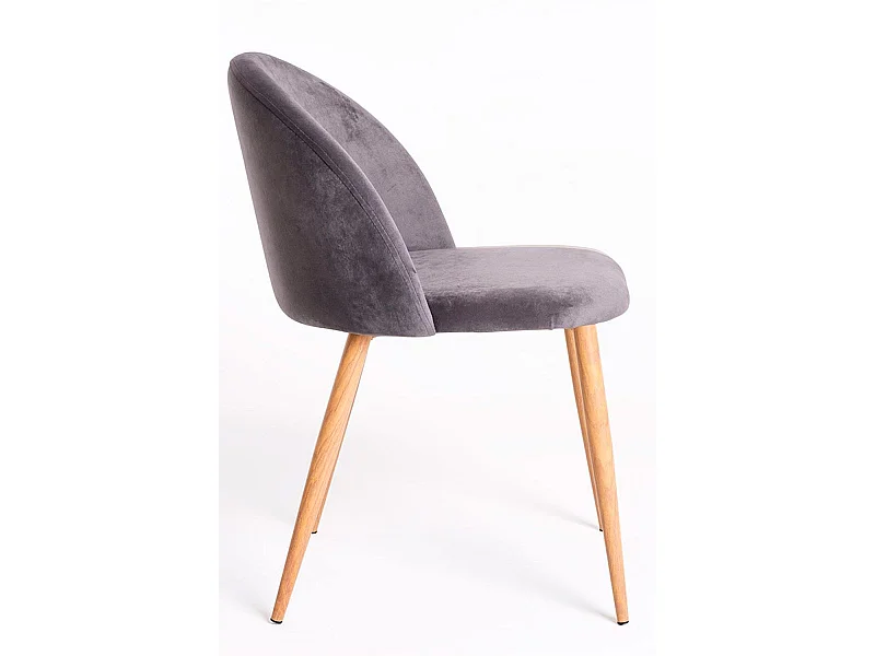 Packs Sillas Comedor - Pack 4 Sillas Vint Terciopelo - Gris oscuro