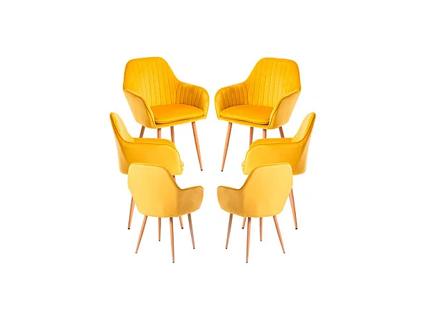 Packs Sillas Comedor - Pack 6 Sillas Chic - Amarillo