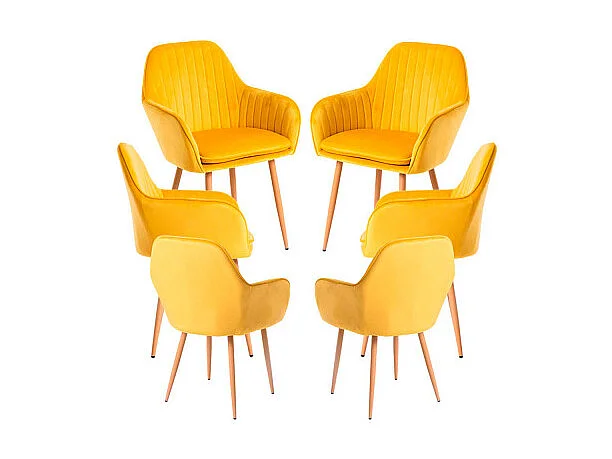 Packs Sillas Comedor - Pack 6 Sillas Chic - Amarillo
