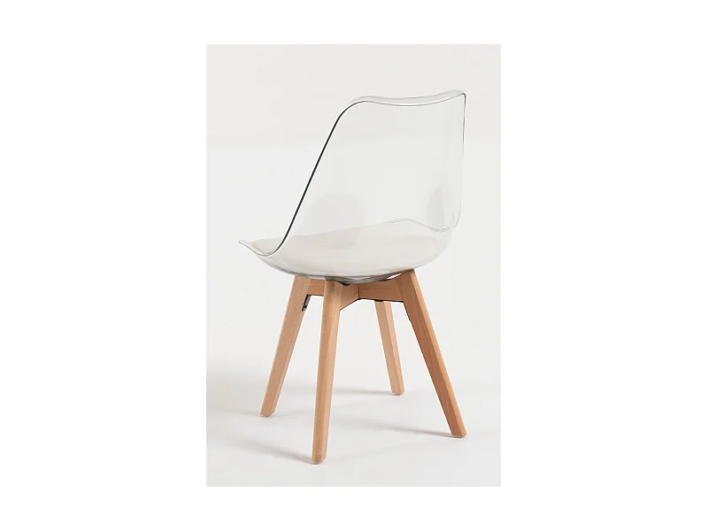 Packs Sillas Comedor - Pack 4 Sillas Synk Transparente Asiento - Blanco