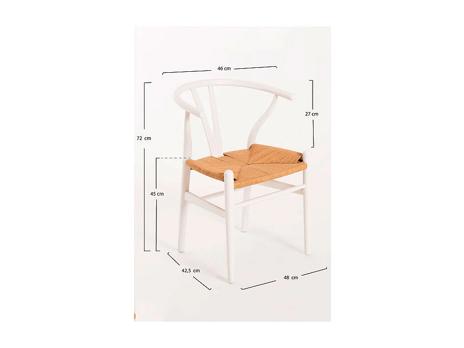 Sillas Comedor - Silla Wis Madera - Blanco