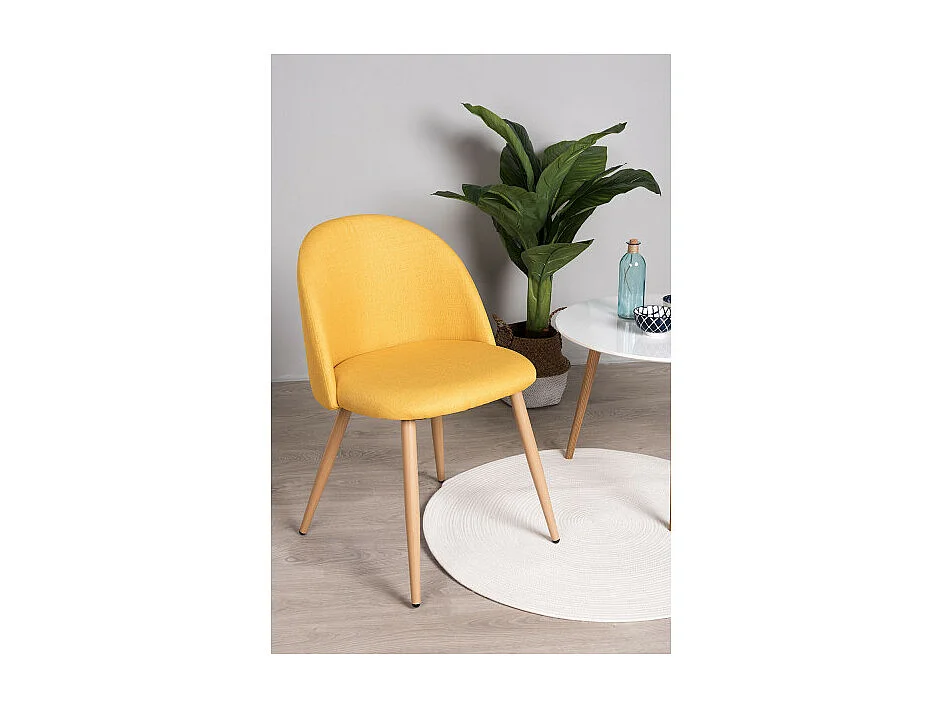 Sillas Comedor - Silla Vint Tela - Gris claro