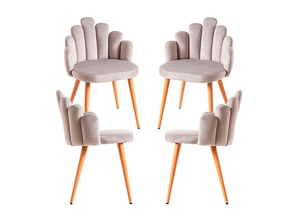 Packs Sillas Comedor - Pack 4 Sillas Hand Terciopelo - Gris