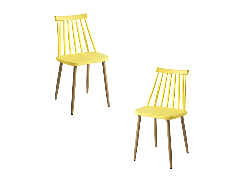 Packs Sillas Comedor - Pack 2 Sillas Bik - Amarillo