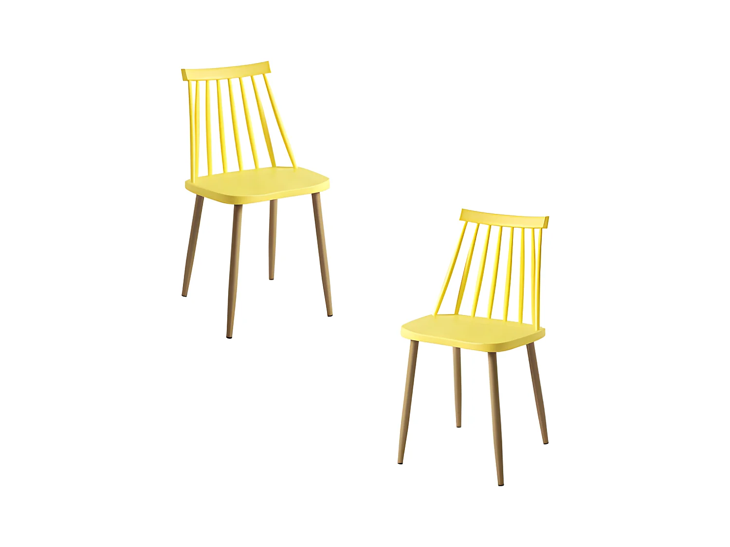 Packs Sillas Comedor - Pack 2 Sillas Bik - Amarillo