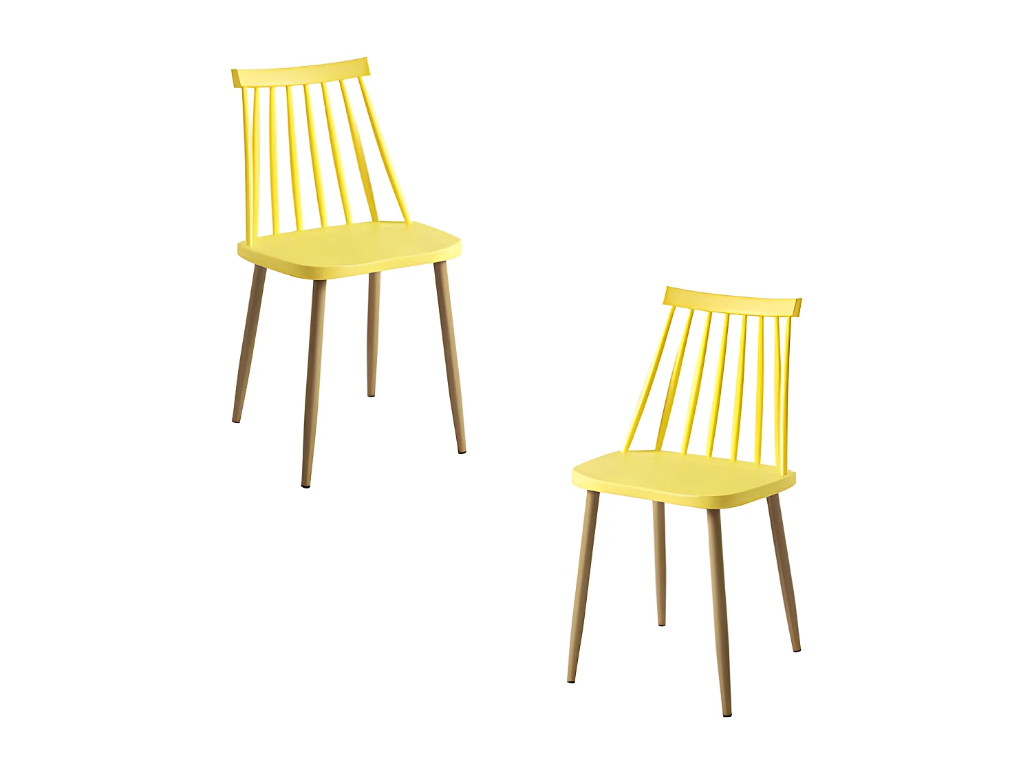 Packs Sillas Comedor - Pack 2 Sillas Bik - Amarillo