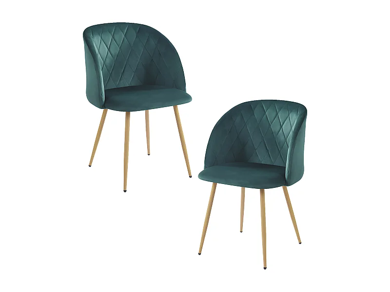 Packs Sillas Comedor - Pack 2 Sillas Velt Terciopelo - Verde