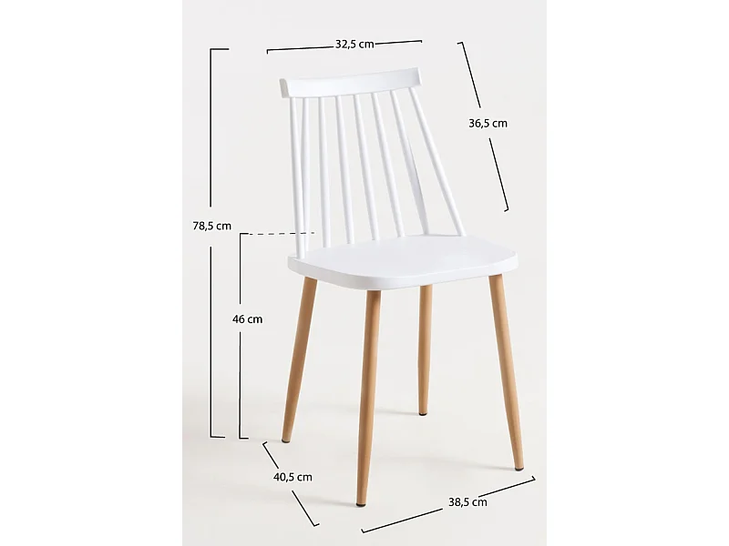 Packs Sillas Comedor - Pack 2 Sillas Bik - Blanco
