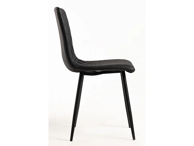 Sillas Comedor - Silla Rom Polipiel - Negro